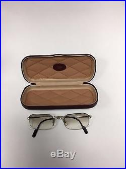 100% Authentic Cartier Sunglass Vintage Collection Platinum With Gold Eyeglasses