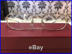 100% Authentic CARTIER gold eyeglass frame