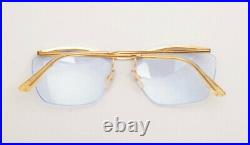 1950's NOS Amor Eyeglasses Gold Filled Blue Tinted Lenses Made in France