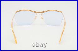 1950's NOS Amor Eyeglasses Gold Filled Blue Tinted Lenses Made in France