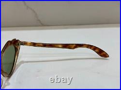 1950's Vintage Cat Eye Sunglasses France Made Tortoise Green Rare Style Mint