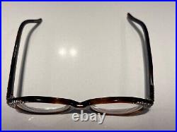 1950s KONO FRANCE Vintage Rhinestone & Carved Cat Eye Glasses RARE