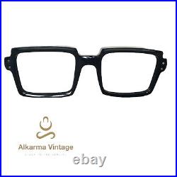 1960S Vintage eyeglasses Square Made In France Black Color Unknown Brand