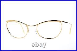 1960s vintage Double Gold Laminate eyeglasses NYLOR Golden glasses Cat-Eye Frame