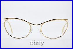 1960s vintage Double Gold Laminate eyeglasses NYLOR Golden glasses Cat-Eye Frame