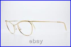 1960s vintage Double Gold Laminate eyeglasses NYLOR Golden glasses Cat-Eye Frame