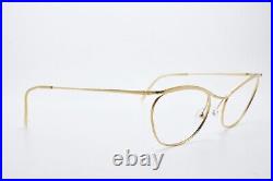 1960s vintage Double Gold Laminate eyeglasses NYLOR Golden glasses Cat-Eye Frame