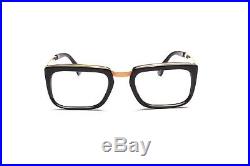 1960s vintage combo eyeglasses by Selecta for men. Manager 12kt GF Black 52-22mm