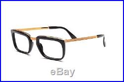1960s vintage combo eyeglasses by Selecta for men. Manager 12kt GF Black 52-22mm