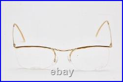 1970s vintage eyeglasses NYLOR cat eye golden frame golden glasses cat-eye