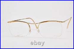 1970s vintage eyeglasses NYLOR cat eye golden frame golden glasses cat-eye