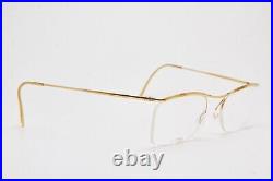 1970s vintage eyeglasses NYLOR cat eye golden frame golden glasses cat-eye