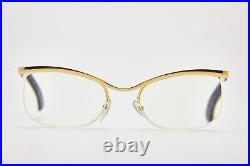 1970s vintage gold eyeglasses SL 3-19 Cat Eye Half Frame Gold Filled Frame