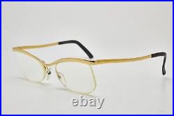 1970s vintage gold eyeglasses SL 3-19 Cat Eye Half Frame Gold Filled Frame