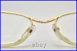 1970s vintage gold eyeglasses SL 3-19 Cat Eye Half Frame Gold Filled Frame