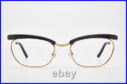 1970s vintage gold plated eyeglasses SL Green Cat-Eye Eyeglasses Frame Women