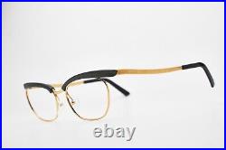 1970s vintage gold plated eyeglasses SL Green Cat-Eye Eyeglasses Frame Women