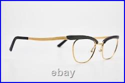 1970s vintage gold plated eyeglasses SL Green Cat-Eye Eyeglasses Frame Women