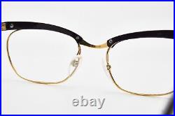 1970s vintage gold plated eyeglasses SL Green Cat-Eye Eyeglasses Frame Women