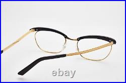 1970s vintage gold plated eyeglasses SL Green Cat-Eye Eyeglasses Frame Women