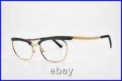 1970s vintage gold plated eyeglasses SL Green Cat-Eye Eyeglasses Frame Women