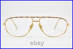 1980s vintage eyeglasses NINA RICCI Paris gold aviator pilot glasses gold frame