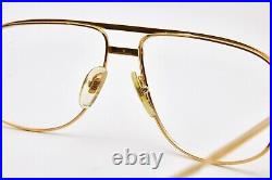 1980s vintage eyeglasses NINA RICCI Paris gold aviator pilot glasses gold frame