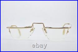 1980s vintage gold eyeglasses LOGO PARIS 0808 golden frame golden eyeglasses