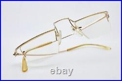 1980s vintage gold eyeglasses LOGO PARIS 0808 golden frame golden eyeglasses