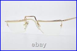 1980s vintage gold eyeglasses LOGO PARIS 0808 golden frame golden eyeglasses