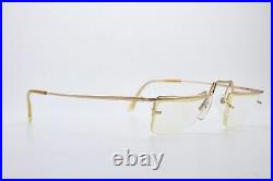 1980s vintage gold eyeglasses LOGO PARIS 0808 golden frame golden eyeglasses