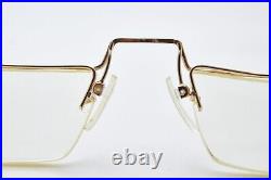 1980s vintage gold eyeglasses LOGO PARIS 0808 golden frame golden eyeglasses