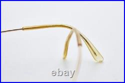 1980s vintage gold eyeglasses LOGO PARIS 0808 golden frame golden eyeglasses