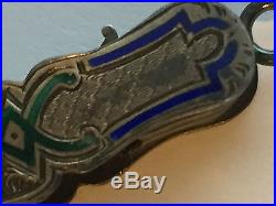 19th C. French Sterling silver Lorgnette Opera Glass Cloisonné-$30 OFF Free Sh