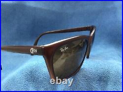 58mm VINTAGE BAUSCH & LOMB RAY-BAN FRANCE BROWN CATS 3000 SUNGLASSES B-15 LENSES