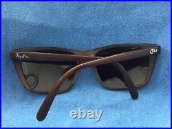 58mm VINTAGE BAUSCH & LOMB RAY-BAN FRANCE BROWN CATS 3000 SUNGLASSES B-15 LENSES