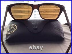 58mm VINTAGE BAUSCH & LOMB RAY-BAN FRANCE BROWN CATS 3000 SUNGLASSES B-15 LENSES