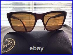 58mm VINTAGE BAUSCH & LOMB RAY-BAN FRANCE BROWN CATS 3000 SUNGLASSES B-15 LENSES