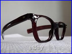 60's SELECTA France chocolate black eyeglasses frames Arnel style deadstock 46