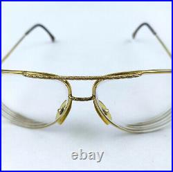 70s Gold Sunglasses / Eyeglass Vintage Aviator Paris France Mid-century Original