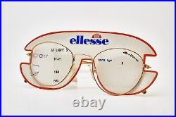 80 Vintage Eyewear ELLESSE LIGHT 5 51 Gold Metal Frame Oval Eyeglasses