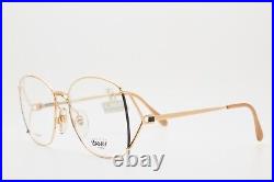 80 Vintage Woman Eyewear L'AMY LUNETTES Paris CYRIELLE 561 56-16 Gold Polished