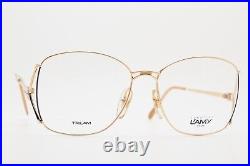 80 Vintage Woman Eyewear L'AMY LUNETTES Paris CYRIELLE 561 56-16 Gold Polished