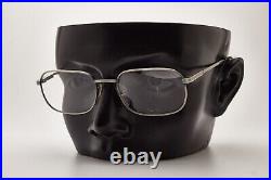 80's Vintage GRASSET G-METAL MAXIME 54-19 Silver Metal Frame Eyewear Eyeglasses