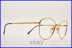 80's Vintage GRASSET SIDONIE 53-17 Gold Plated Metal Frame Eyewear Eyeglasses