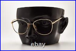 80's Vintage GRASSET SIDONIE 53-17 Gold Plated Metal Frame Eyewear Eyeglasses