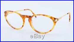 90s Vintage CARTIER Combinees Eyeglasses AURORE Gold Marbled Blond 50-18 130 NOS