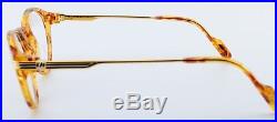 90s Vintage CARTIER Combinees Eyeglasses AURORE Gold Marbled Blond 50-18 130 NOS