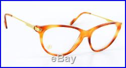 90s Vintage CARTIER Combinees Eyeglasses mod. Eclat Marbled Honey 53-15 135 NOS