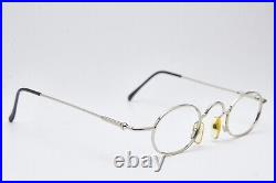 90s Vintage goggles steampunk eyeglasses MOTTES LUNETTES Silver Oval eyeglasses
